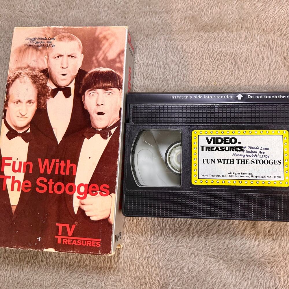 Fun With The Three Stooges VHS Video Treasures Comedy Tape Vintage Tested